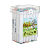 齐心(COMIX) ZYMK09-24 1.0-6.0mm 24支/桶 双头马克笔 24.00 支/桶 (桶) 配