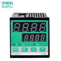 伊莱科PID/SSR智能温控仪上下限回差数显调节温控表温控器ETC系列 ETC401-21A(48*48)