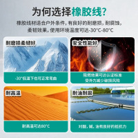 伊莱科蓝守护BP款橡胶浮球开关浮球液位开关浮球开关水位控制器耐磨耐腐 2025新款橡胶耐磨浮球开关 2米