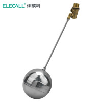 伊莱科(ELECALL)直塞不锈钢浮球开关水塔水箱水位液位控制4分6分液位计可调节 直塞式4分DN15