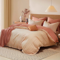 水星家纺 40支全棉印花四件套纯棉被罩枕套床单套件居家被罩床上用品 北欧·戴月 1.8米床 套