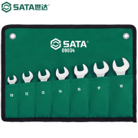世达(SATA)6英制全抛光两用扳手组套7件全抛光两用短快扳手组套09034