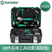 世达(SATA)18V锂电钻套装家用工具组套多功能工具箱电工木工维修套装 高配版带蓝牙 05151