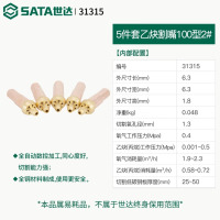 世达(SATA) 减压装置焊接切割工具 31315-5件套乙炔割嘴100型2#