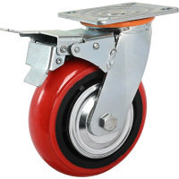 匹牧 聚氨酯重型PU脚轮 5寸 万向轮