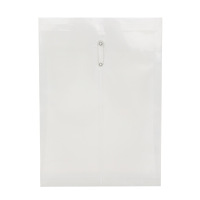 匹牧 缠绳档案袋 A4透明白 竖版 1个(20个起售)
