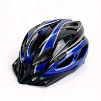匹牧 自行车骑行头盔 均码 蓝黑色 1个