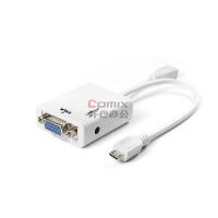 酷比客 LCAVMCVADCW 0.15m Micro USB转VGA+Audio 转换线 根 白色