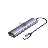 绿联 CM475 USB3.0转千兆网口扩展坞分线器 扩展坞 (计价单位:个) 深灰色