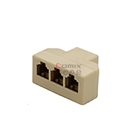 酷比客(L-CUBIC) 一分三公对母 6P4C 电话线转接盒 10.00 个/包 (计价单位:包)_