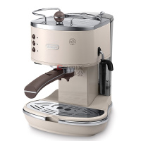 德龙(Delonghi) ECO310.W 复古不锈钢锅炉 意式浓缩 15bar 泵压式半自动 咖啡机 台) 奶油白_