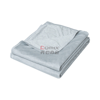 愉悦之家 100*140cm COOL针织双面抚触空调毯(小) 星空灰 毛毯 (计价单位:件) 星空灰_