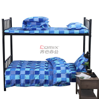 三极户外TP2855 150*210cm 床单+被罩+枕套+棉花被芯+棉花褥子芯+枕芯单人精梳棉40六件套学生格_