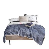 伊伊爱 TZ0BH02200143 /120*150cm 全棉六层纱布毛巾毯 1.00 件/条 (单位:条) 格子蓝_