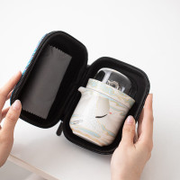 苏氏陶瓷/SUSHI CERAMICS 旅行茶具套装 玲珑瓷羊脂玉 仙鹤便捷快客杯旅行包茶具_
