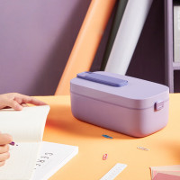 生活元素充电加热饭盒 免插电 不注水 USB接充电宝\车载充电 低温保鲜防馊热饭便当盒-F72-01_