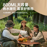 乐扣乐扣便携式烧水壶 户外旅行电热水壶电热水杯烧水杯出差电水壶电加EJK3615WHT 0.8L 316不锈钢_