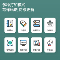 得力GE220白学习错题打印机 错题整理喵喵机学生作业照片家用便携式热敏标签打印机 2英寸200dpi高清款_