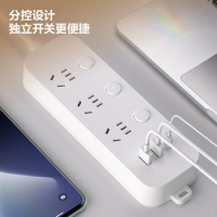 得力(deli)20W PD苹果快充插座 插线板/插排/排插/插板/接线板 Type-c口+USB口+3插孔 _