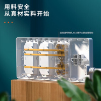 得力(deli)3C认证国标安全插座/插排/插线板/接线板/排插/拖线板 总控开关 儿童保护门 6组合孔5米 _