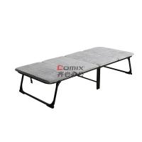三极户外Tri-Polar TP1065 185*63*35cm 钢管+木板+灯芯棉 浅灰 折叠床 单位:把 浅灰_
