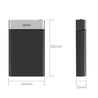 优越者(UNITEK) Y-1094BK 3.5英寸 笔记本台式外接机械/SSD固态硬盘盒子 移动硬盘盒 个) 黑色_