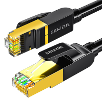 山泽 CAT-715H CAT7类纯铜双屏蔽8芯双绞网络线 根 黑色_