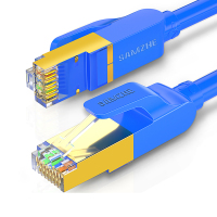 山泽(SAMZHE) CAT-715L CAT7类纯铜双屏蔽8芯双绞网络线 15.00 米/根 (计价单位根) 蓝色_