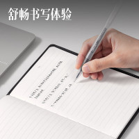 得力7902皮面笔记本(黑)-80张-32K(本)_