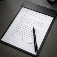 得力64506_A4皮质单板夹(黑)(个)__