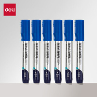 得力 白板笔 SK520 1.8mm 单头 笔身长度:137mm 8支/盒 蓝色__