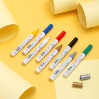 得力(deli)2.0mm轮胎修补油漆笔记号笔马克笔防水12支/盒 S558 红色__