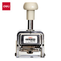 得力 7509 自动号码机 9位 银色__