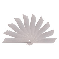 得力2011大号美工刀片(银色)(10片/盒)__