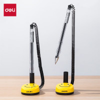 得力 台笔 6793 0.5mm 笔长142mm 底座52*41*15mm 24支/盒 黑色__