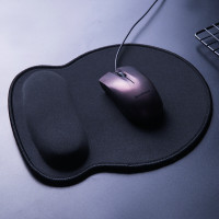 得力2225腕托鼠标垫(黑色)__