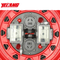 野狼 移动电缆盘YL22DB 线盘3*2.5mm²/50米250V10A插座 双机双闸双座双控 单位:只