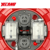 野狼 移动电缆盘YL32DA线盘3*2.5mm²/30米250V10A插座 双机双闸双座双控 单位:只