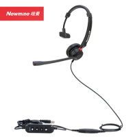 纽曼NM-HW104SX-ENC 单耳 耳机/耳麦 QD中控调节 ENC主动降噪 USB接头 耳机/耳麦 个 黑色