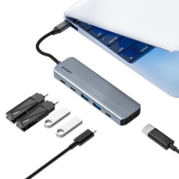 忆捷(EAGET) HU6N10 (端口支持10GB) Type-C六合一 扩展坞 (计价单位:个) 锖色