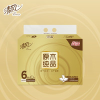 清风金装原木纯品3层120抽15包抽取式面巾纸