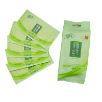 清风湿巾茶臻丝宠单片便携装湿巾10片*5包婴儿成人卫生湿纸巾单片独立包装小包