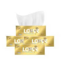 清风抽纸3层110抽4包餐巾纸压花金装原木餐巾纸卫生纸纸巾实惠装