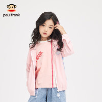3505325081F大嘴猴(paul frank)童装儿童皮肤衣2023夏季新款百搭男女童透气薄款连帽皮肤衣 粉红色