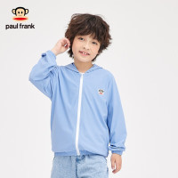 3505325236F大嘴猴(paul frank)童装儿童皮肤衣2023夏季新款百搭潮流纯色连帽男女童皮肤衣 灰蓝 1