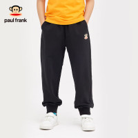 3515325173F大嘴猴(paul frank)童装儿童裤子2023春秋新款时尚休闲简约束脚长裤 黑色 150