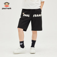 3515325118F大嘴猴(paul frank)童装儿童短裤2023夏季时尚印花户外休闲男女童潮流短裤 黑色 110