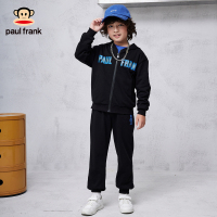 大嘴猴童装男童拉链卫衣套装2024春秋款新品女童中大童长袖两件套