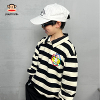 大嘴猴童装男童春秋款长袖POLO衫2024春季新品女童中大童套头卫衣