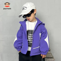 大嘴猴童装男童连帽休闲外套2024春季新款女童中大童夹克上衣